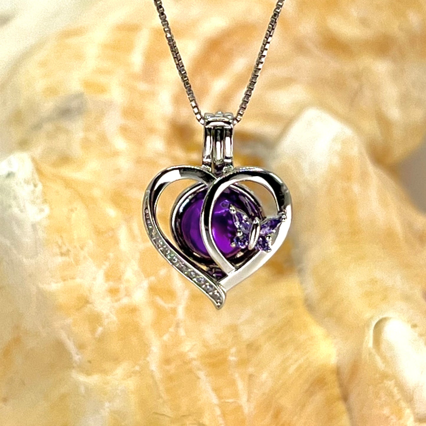 Butterfly Promise Sterling Silver Cage Pendant - New Arrival