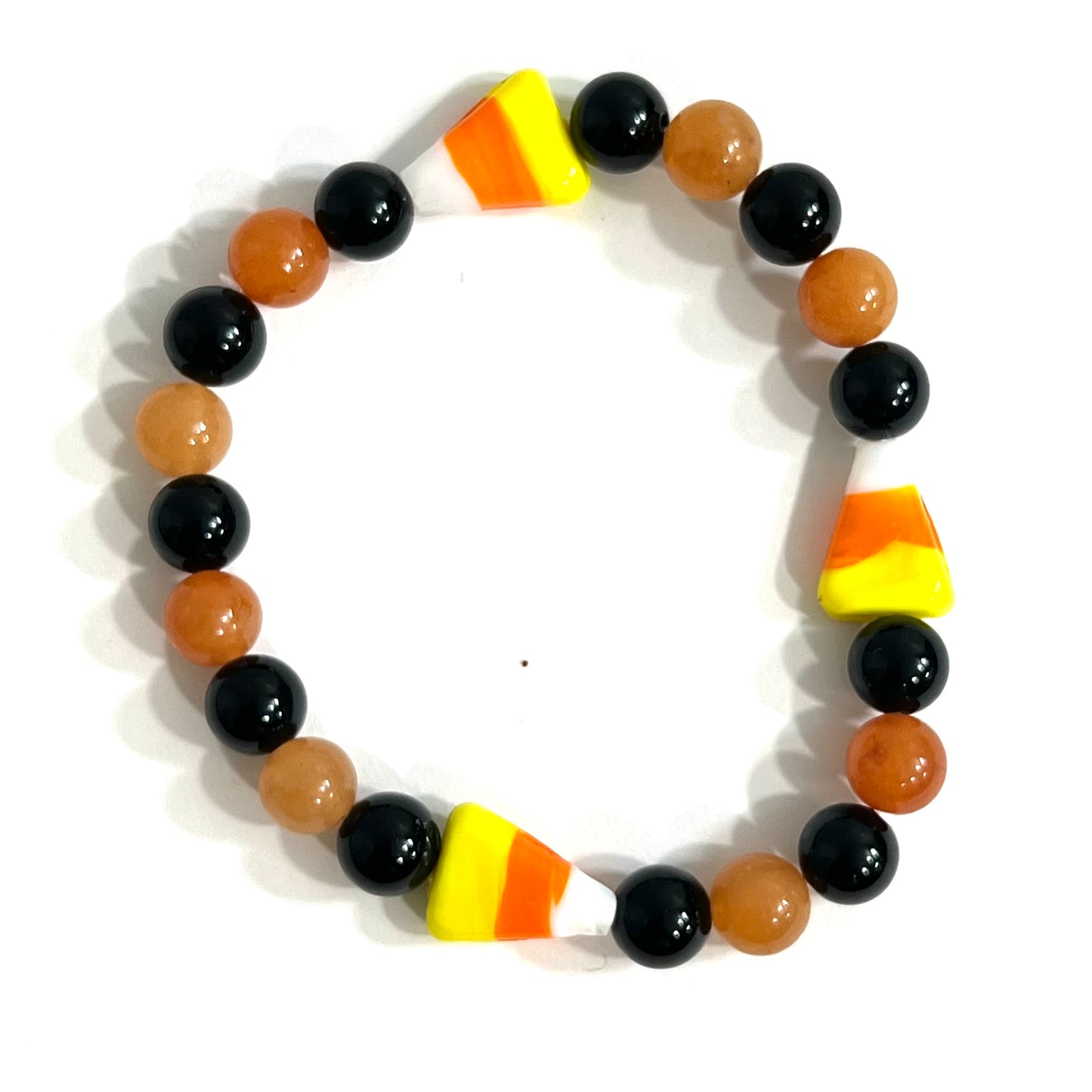 I Love Candy Corn Crystal Halloween Bracelet (Get it Free with $100 Order)