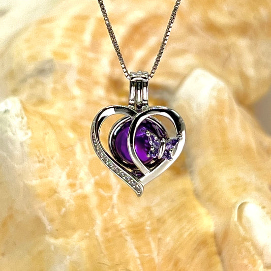 Butterfly Promise Sterling Silver Cage Pendant - New Arrival