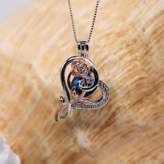 Gilded Rose Sterling Silver cage pendant PREORDER