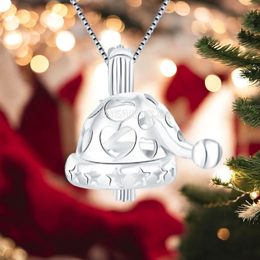 Santa Hat Sterling Silver Cage Pendant PRE-ORDER