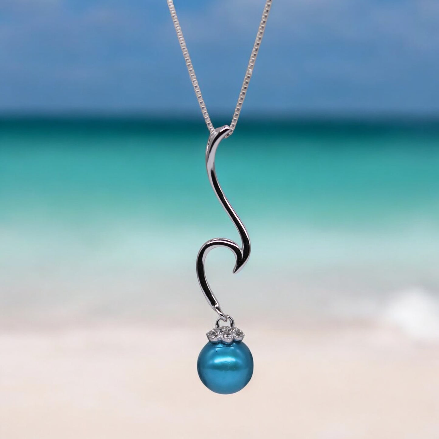 Crashing Wave Sterling Silver Pendant