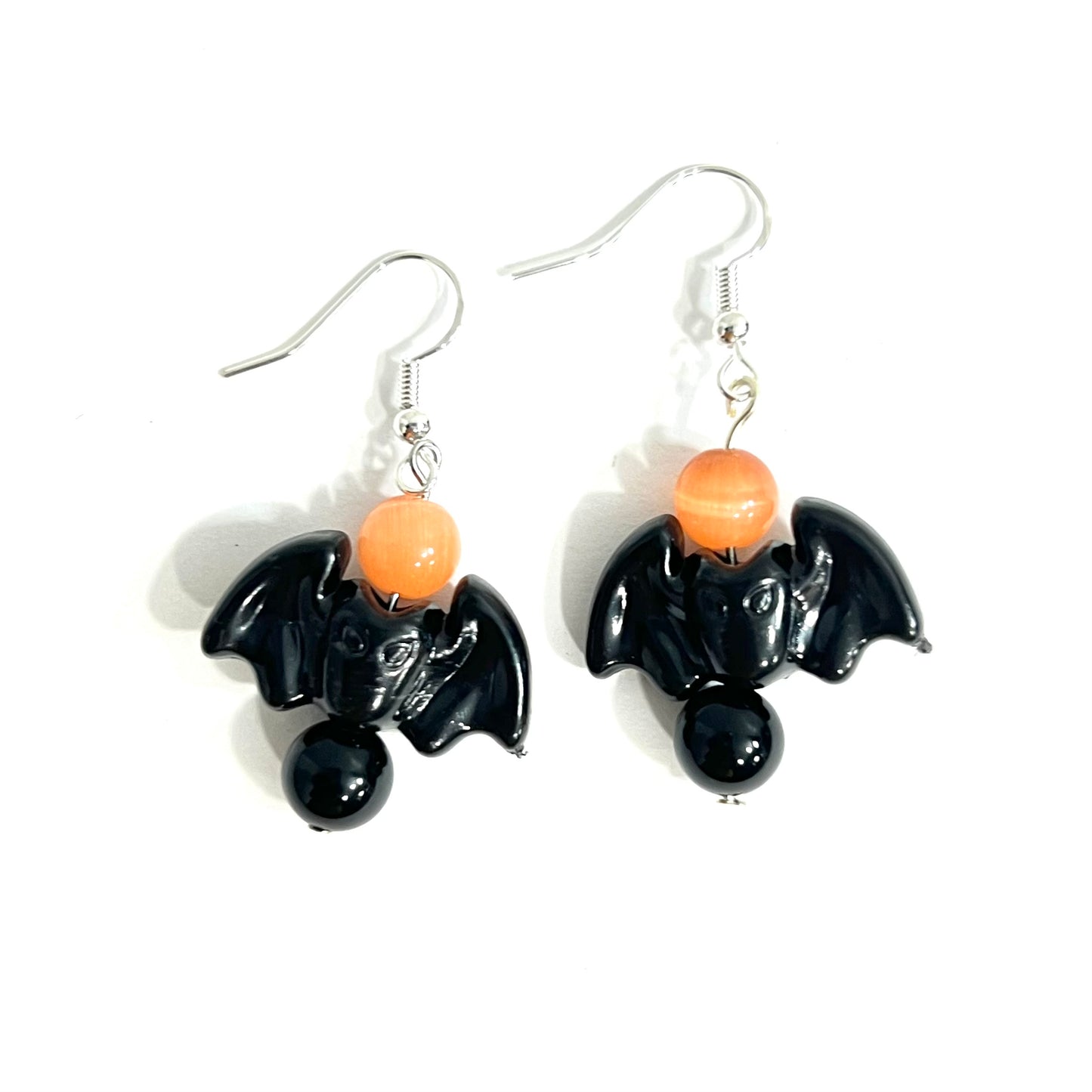 So Batty Crystal Bat Halloween Sterling Silver Dangles (Get it Free with $100 Order)