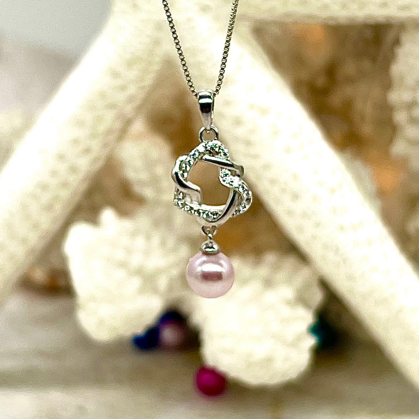 Encircled In Love Sterling Silver Set Pendant