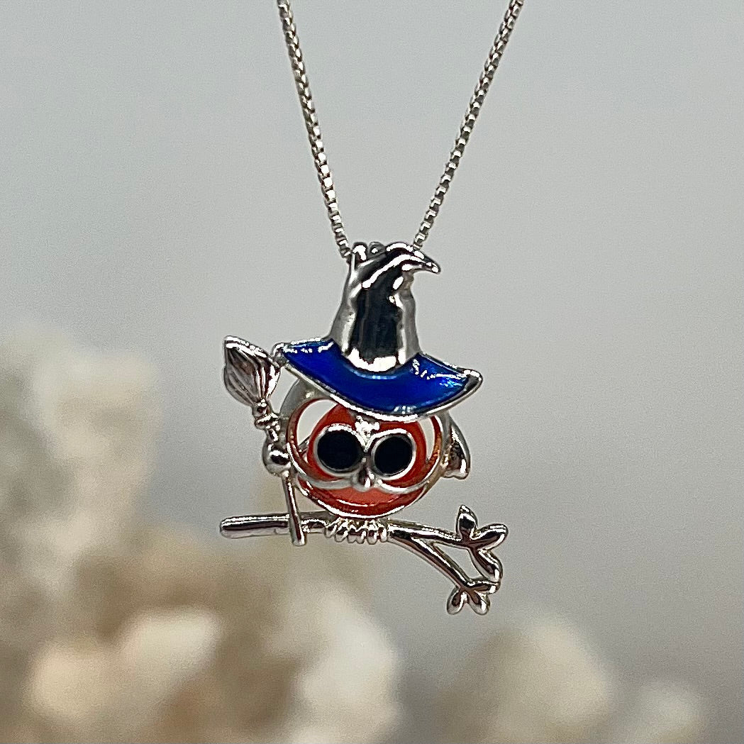 Whooooo Are You Witchy Owl Sterling Silver Cage