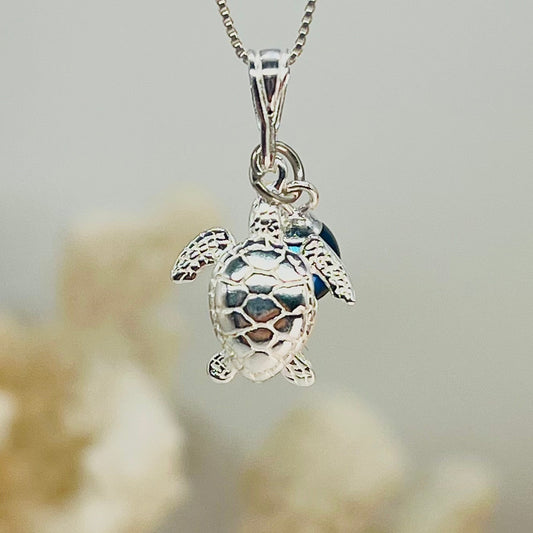 Treasured Tortoise Sterling Silver Pendant