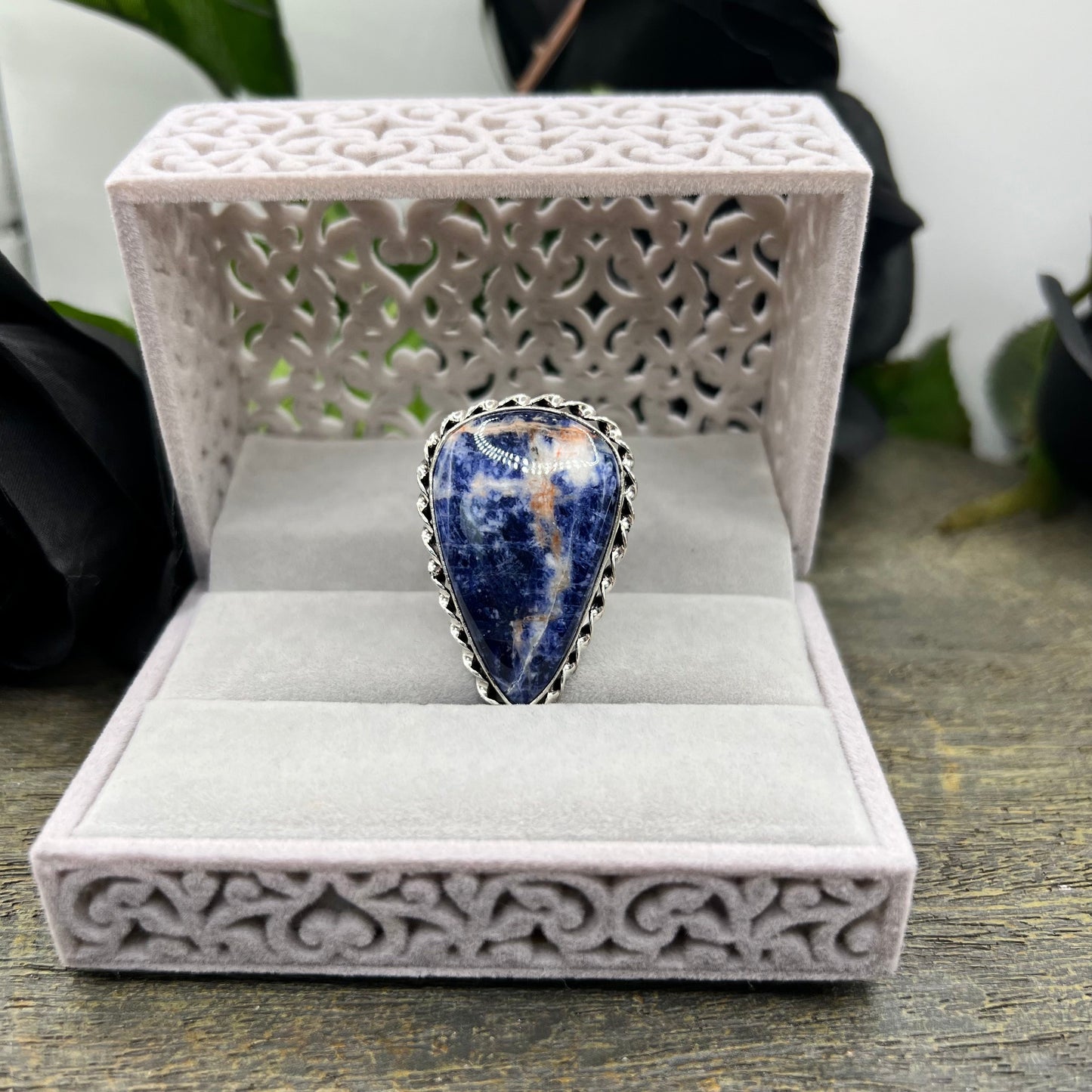 Sterling Silver Sodalite Ring - Size 10