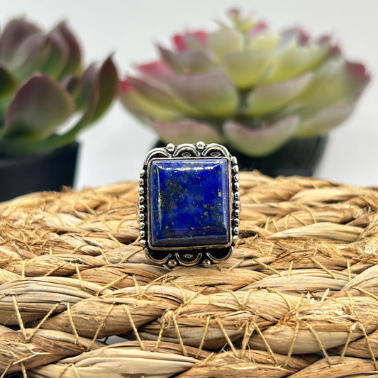 Sterling Silver Blue Kyanite Ring - Size 8