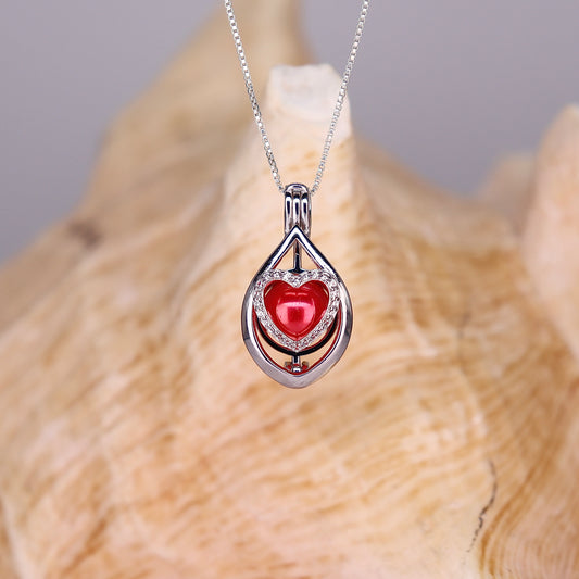 Intertwined Hearts Sterling Silver cage pendant PREORDER